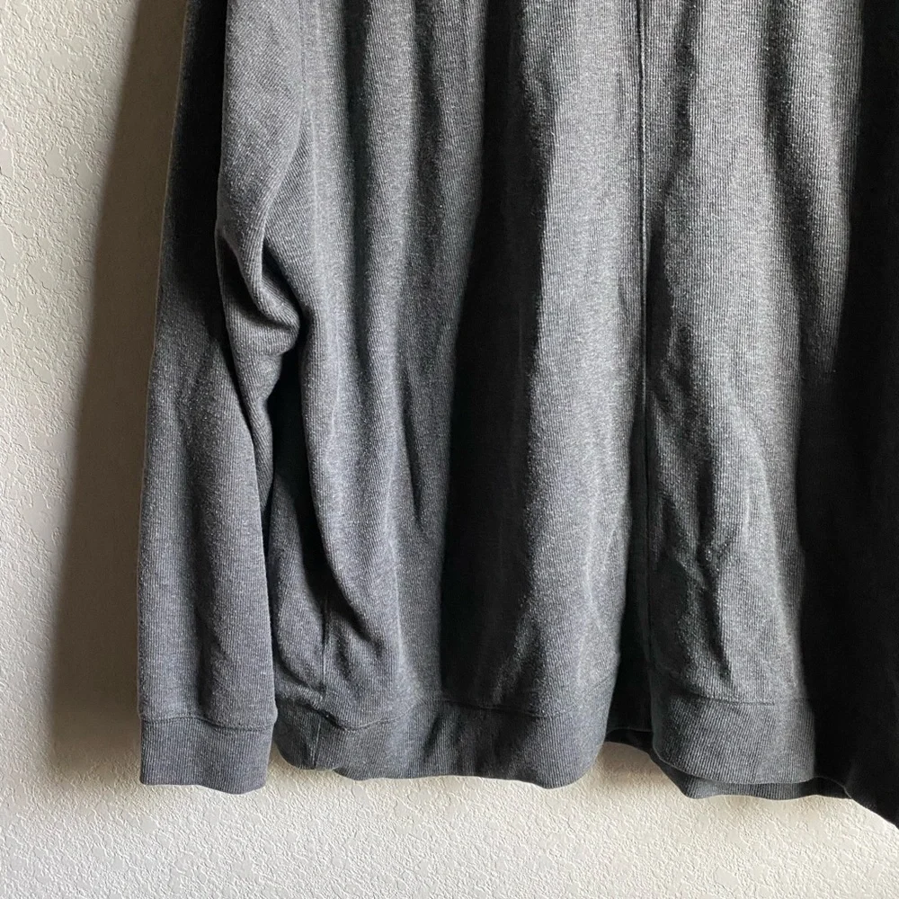 Harley Davidson Gray and Black Henley Long Sleeve 3 Button Pullover Sweater 2XL